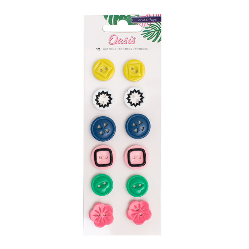 Crate Paper Oasis Buttons