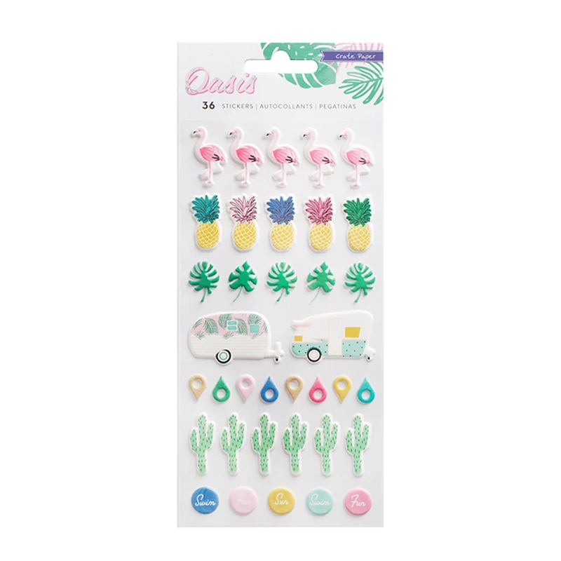 Crate Paper Oasis Puffy Stickers