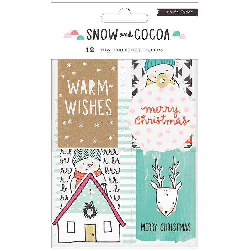 Crate Paper Snow & Cocoa Deco Tags
