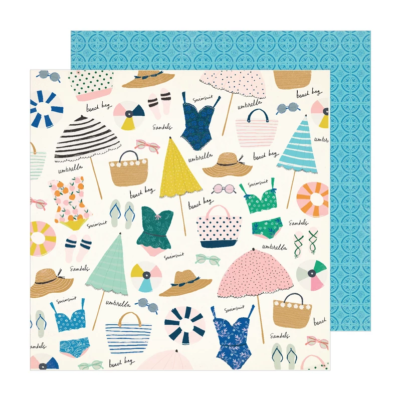 Crate Paper - Maggie Holmes - Sunny Days 12x12 Patterned Paper -  Sunkissed