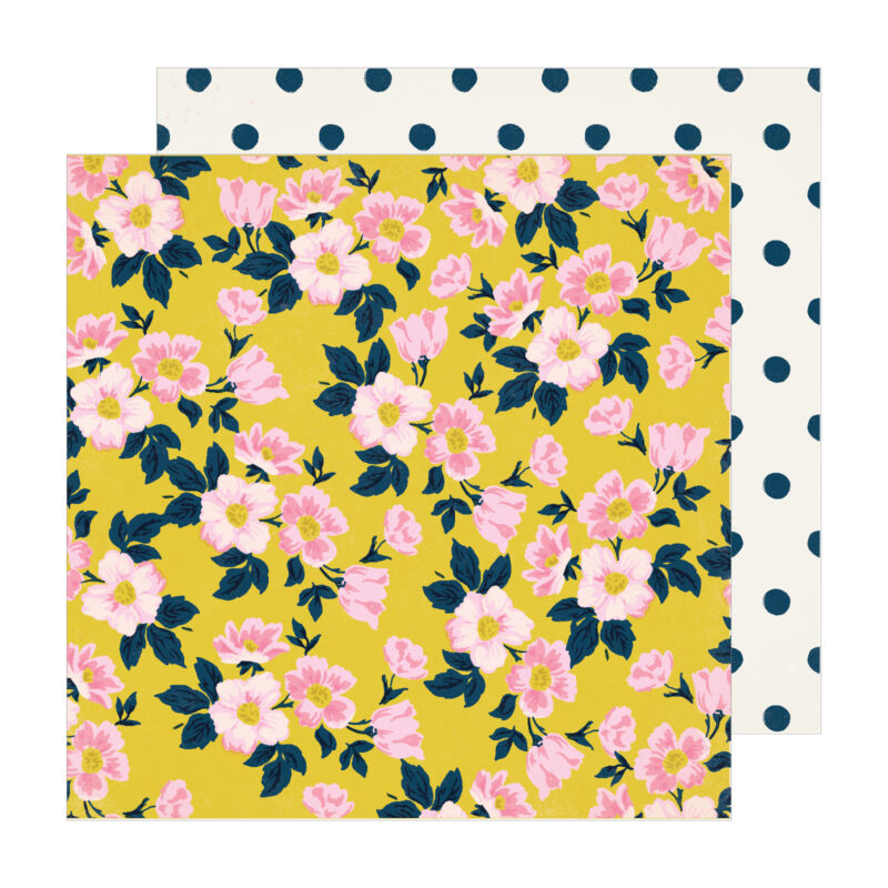 Crate Paper - Maggie Holmes - Sunny Days 12x12 Patterned Paper -  Apple Blossom