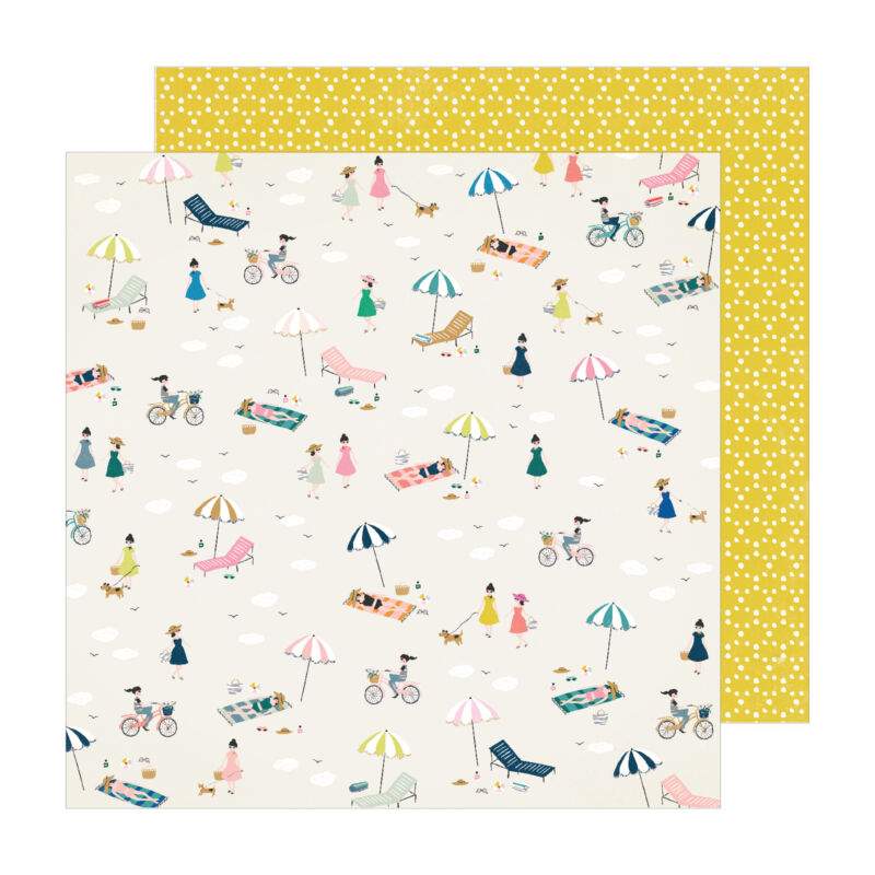 Crate Paper - Maggie Holmes - Sunny Days 12x12 Patterned Paper -  Seaside