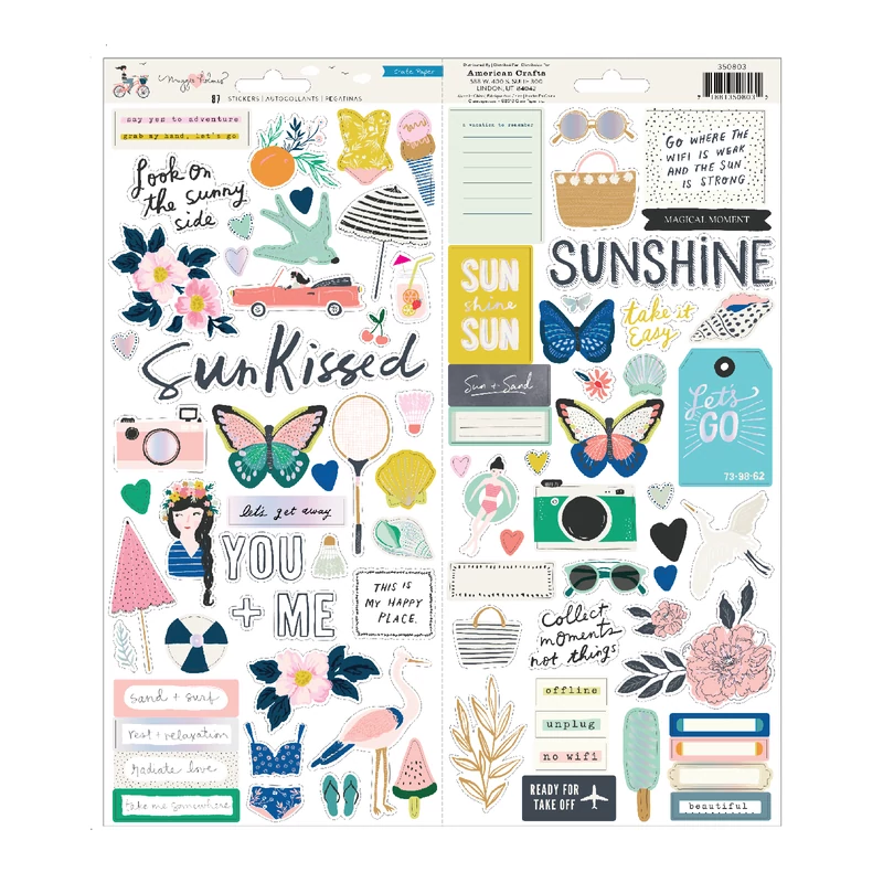 Crate Paper - Maggie Holmes - Sunny Days 6x12 Stickers (87 Piece)