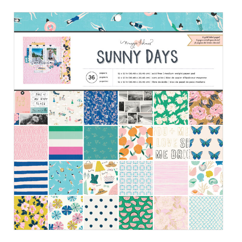 Crate Paper - Maggie Holmes - Sunny Days 12x12 Paper Pad (36 Sheets)