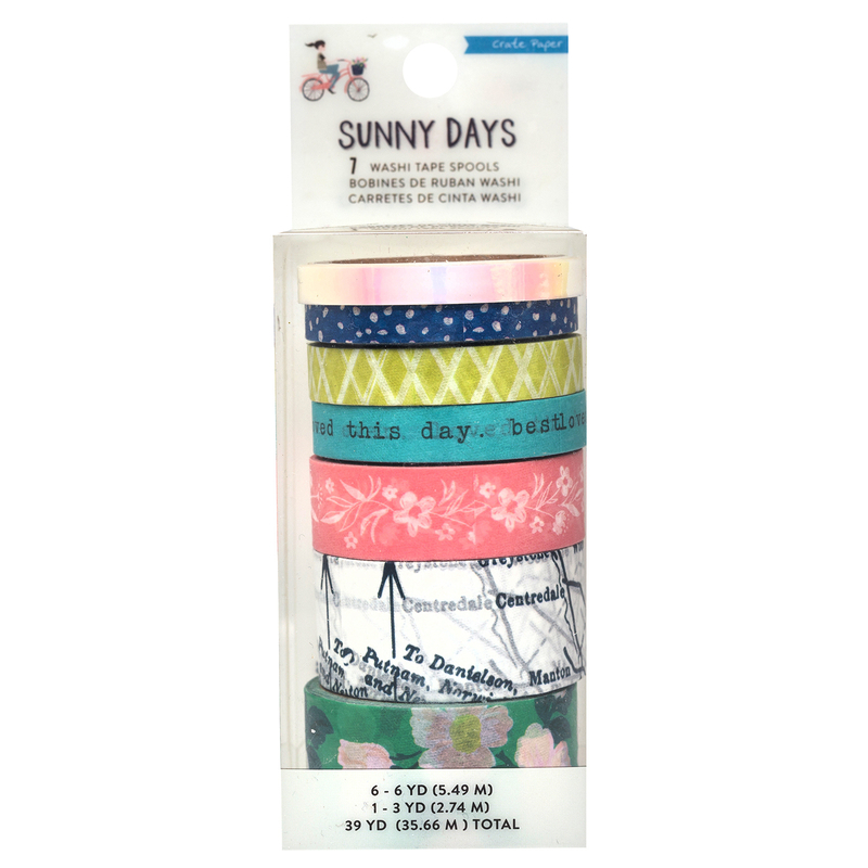 Crate Paper - Maggie Holmes - Sunny Days Washi Tape Set (7 Piece)