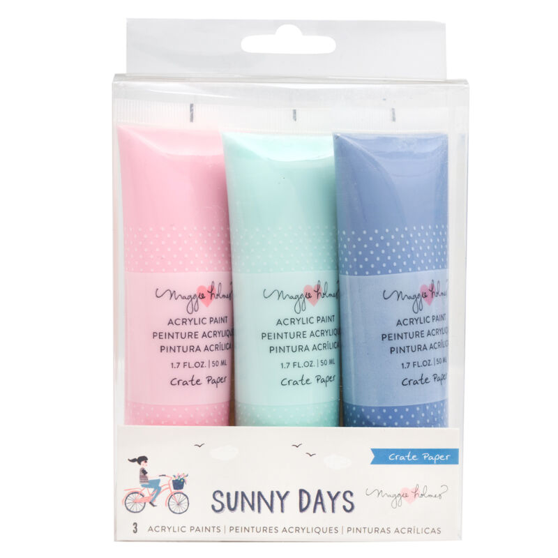 Crate Paper - Maggie Holmes - Sunny Days Acrylic Paints (3 Piece)