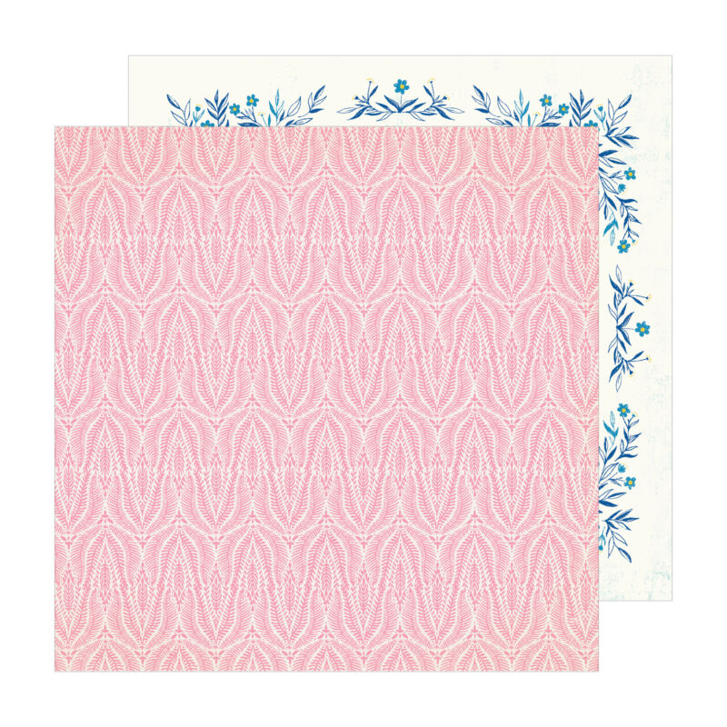 Crate scrapbook papír - Maggie Holmes - Sunny Days 12x12 scrapbook papír -  Coral