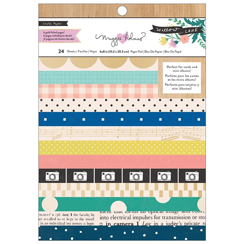 Crate Paper - Maggie Holmes - Willow Lane 6x8 Paper Pad - Basic