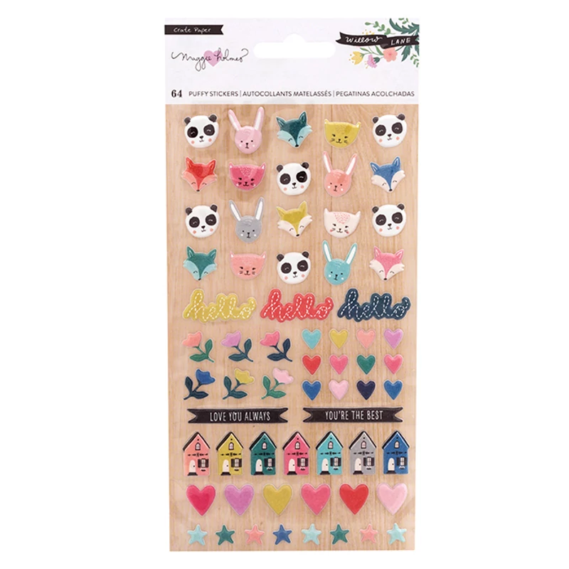 Crate Paper - Maggie Holmes - Willow Lane Puffy Stickers