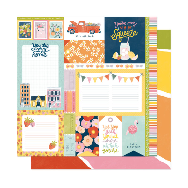 Dear Lizzy - It's All Good 12x12 Patterned Paper - Main Squeeze