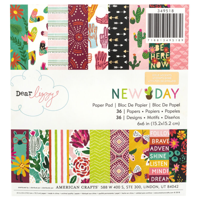 Dear Lizzy - New Day 6x6 Paper Pad 36 Sheets
