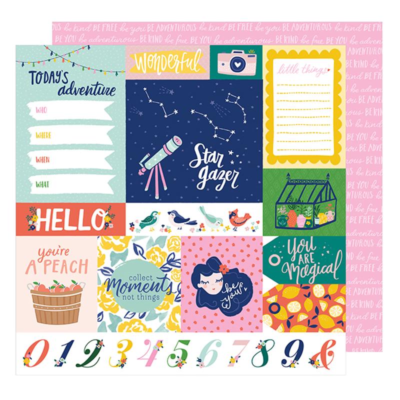 Dear Lizzy - Star Gazer 12x12 scrapbooking papir - Adventure