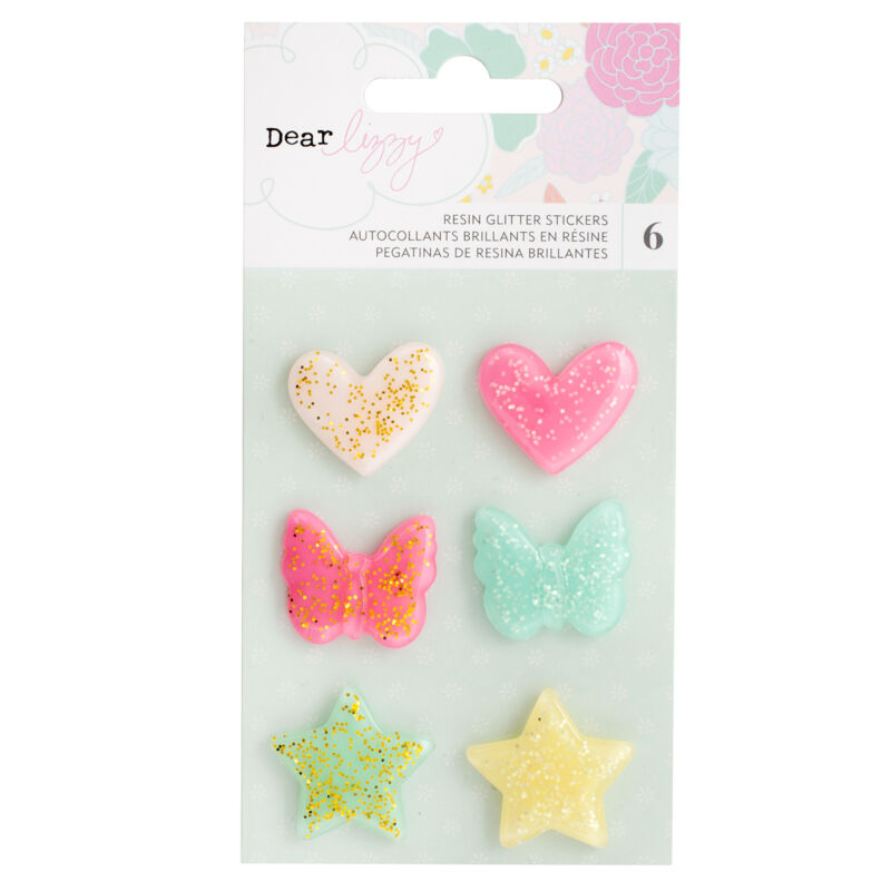 Dear Lizzy - Stay Colorful Glitter Resin Shapes