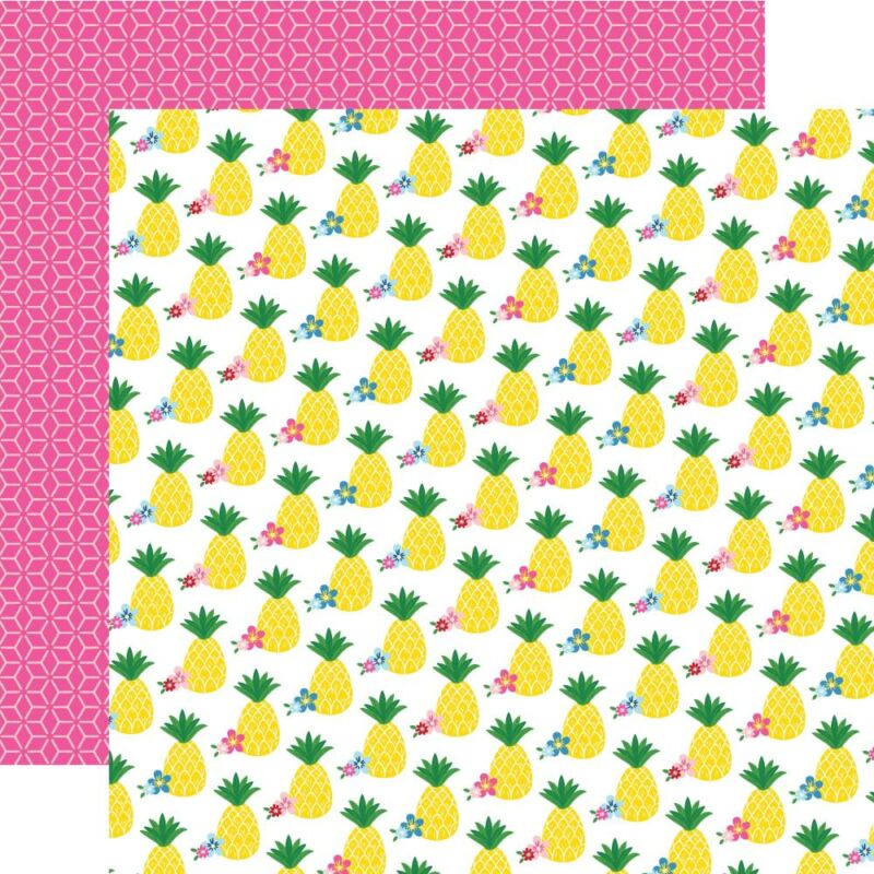 Echo Park - I Love Summer 12x12 Paper - Pineapple Paradise
