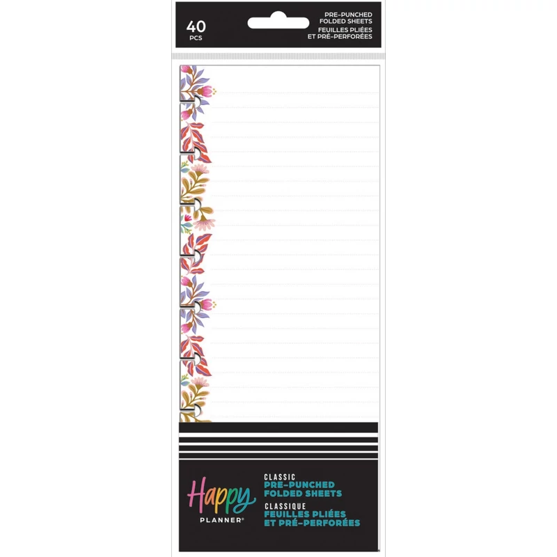Happy Planner - Classic Folded Fill Paper - Folk & Flora