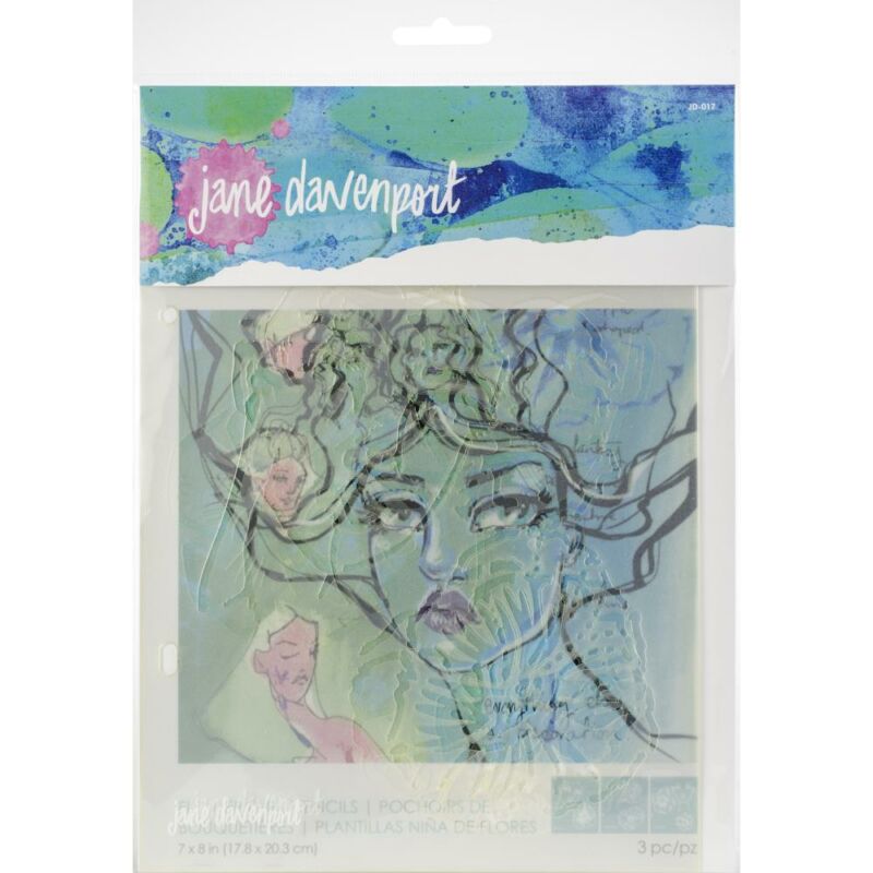 Spellbinders - Jane Davenport Artomology Stencils - Flower Girl 
