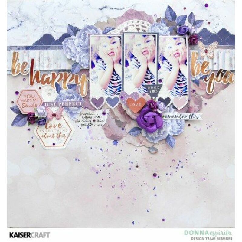 Kaisercraft 'MISTY MOUNTAINS' 12x12" Sticker Sheet Floral/Purple KAISER