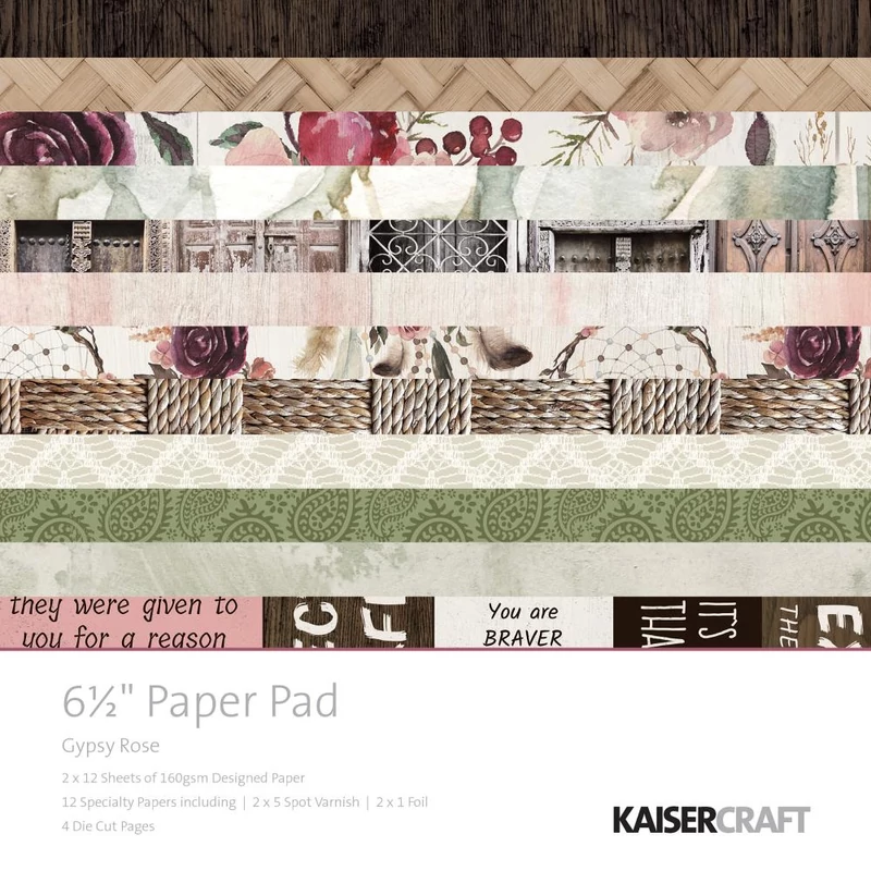 Kaisercraft Gypsy Rose - 6.5x6.5 Paper Pad