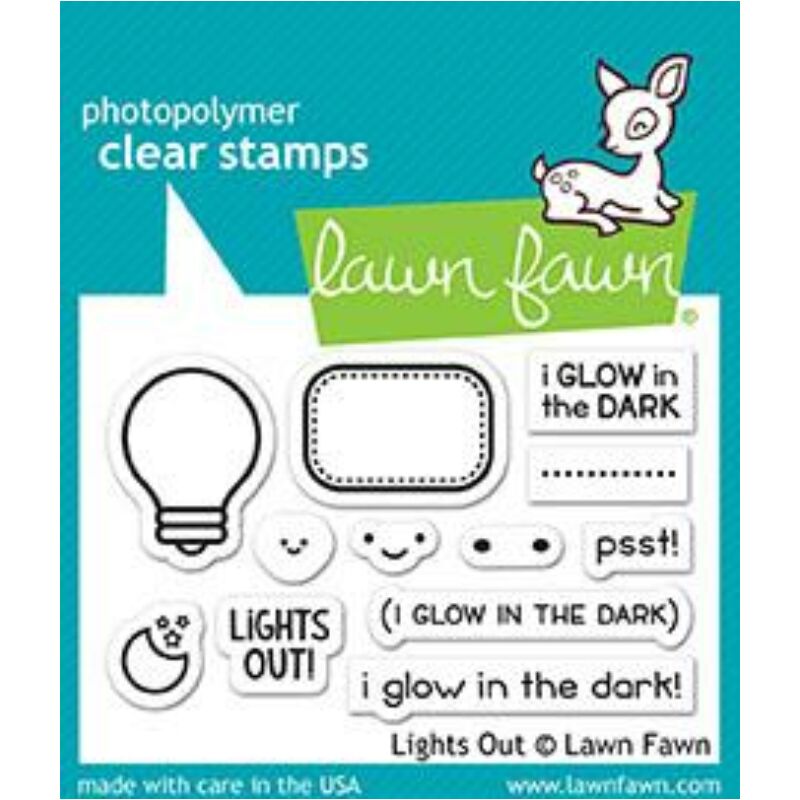Lawn Fawn 2x3 Clear Stamp - Lights Out