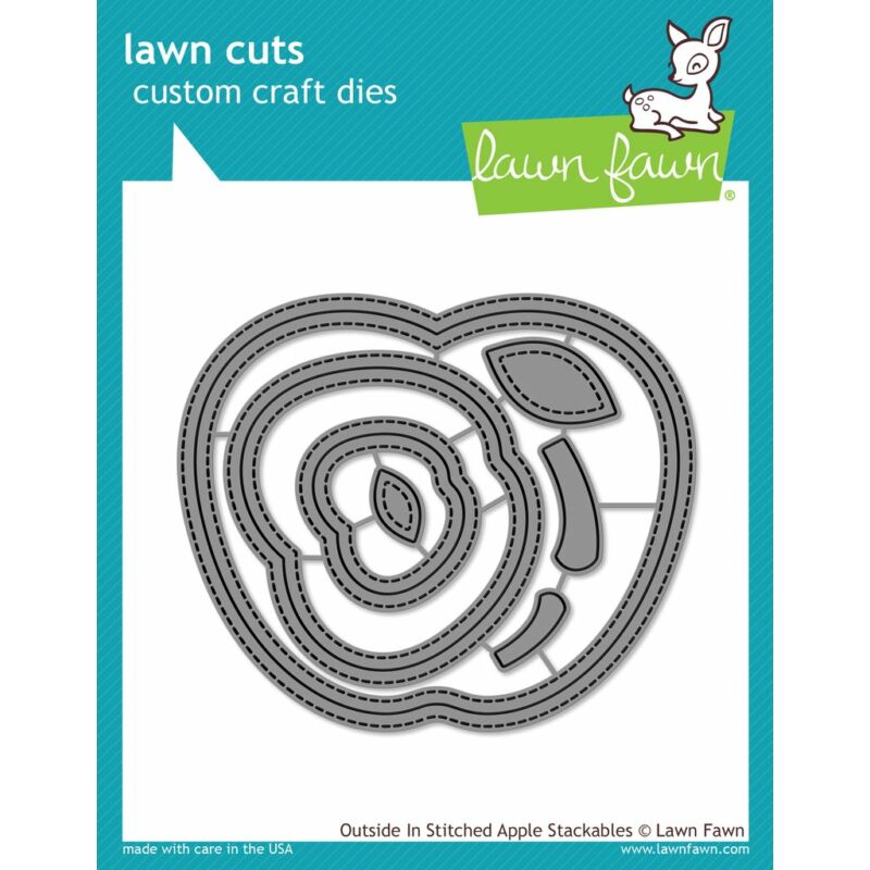Lawn Fawn Die Set - Outside in Stitched Apple Stackables