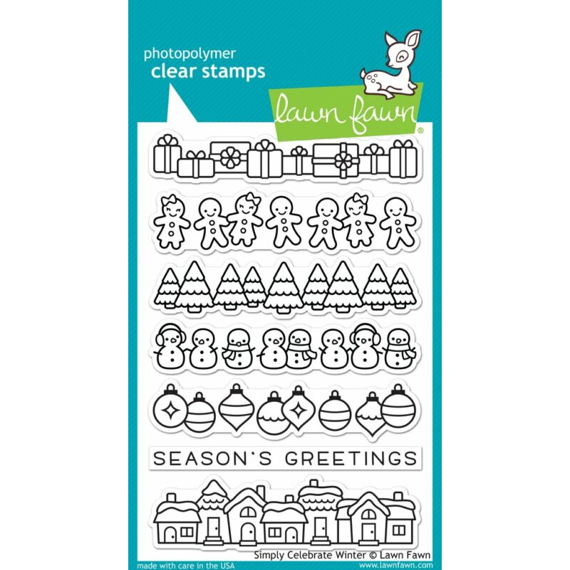 Lawn Fawn 4x6 Clear Stamp - Simply Celebrate Winter
