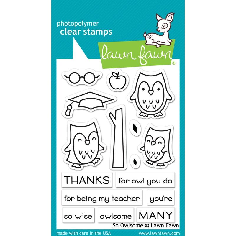 Lawn Fawn 3x4 Clear Stamp - So Owlsome