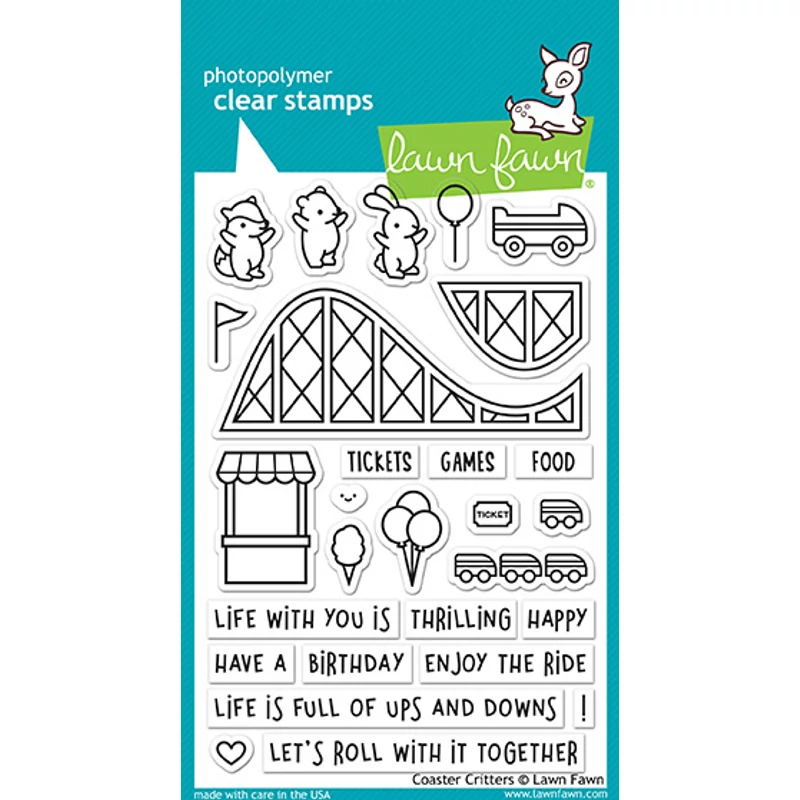 Lawn Fawn 4x6 Clear Stamp - Coaster Critters