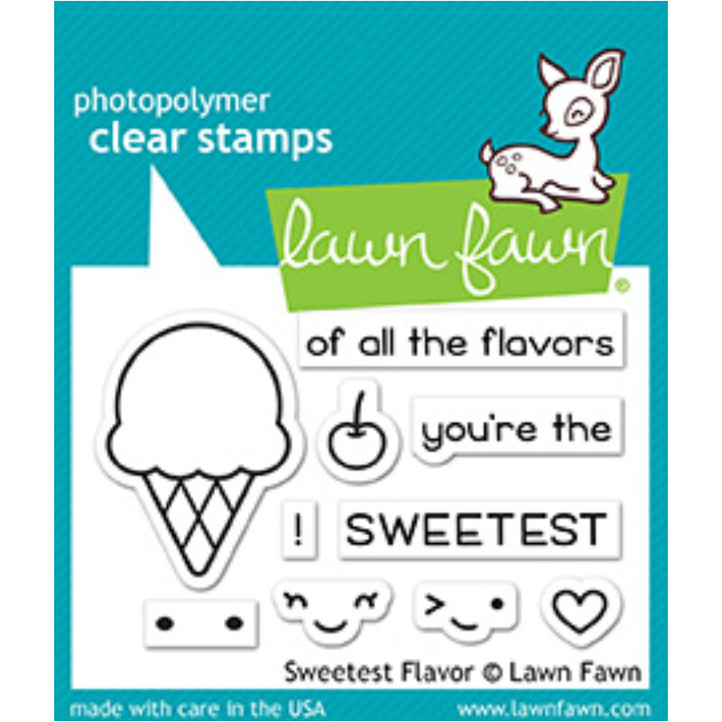 Lawn Fawn 2x3 Clear Stamp - Sweetest Flavor