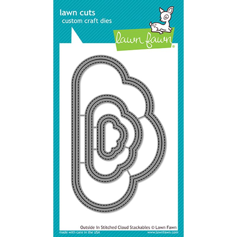 Lawn Fawn Die Set - Outside In Stitched Cloud Stackables