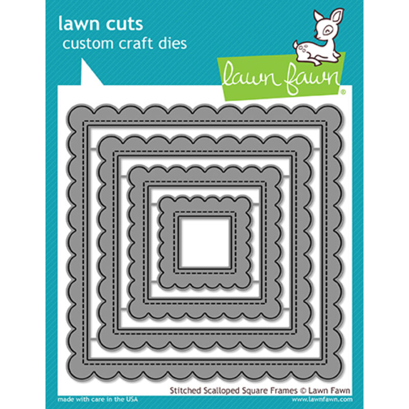Lawn Fawn Die Set - Stitched Scalloped Square Frames