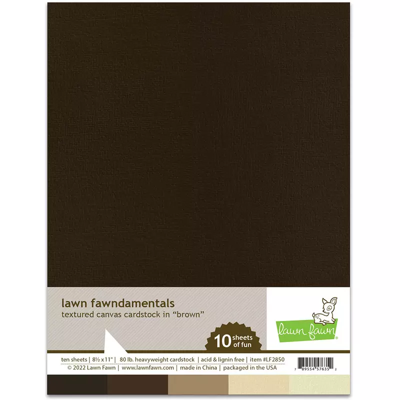 Lawn Fawn - 8.5x11 texturált alapkarton - barna(10 Sheets)