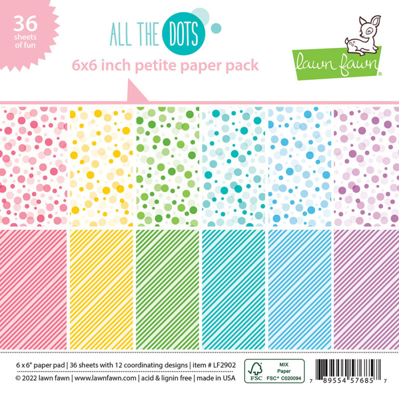 Lawn Fawn - 6x6 Petite Paper Pad - All the Dots
