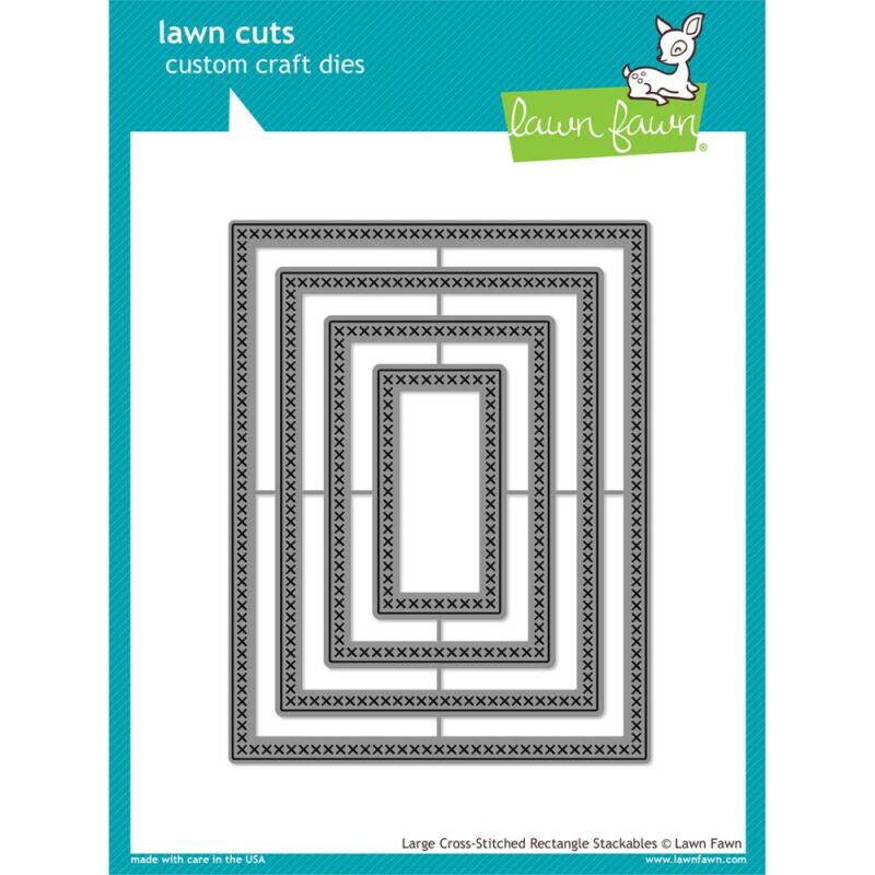 Lawn Cuts - Large Stitched Rectangle Stackables