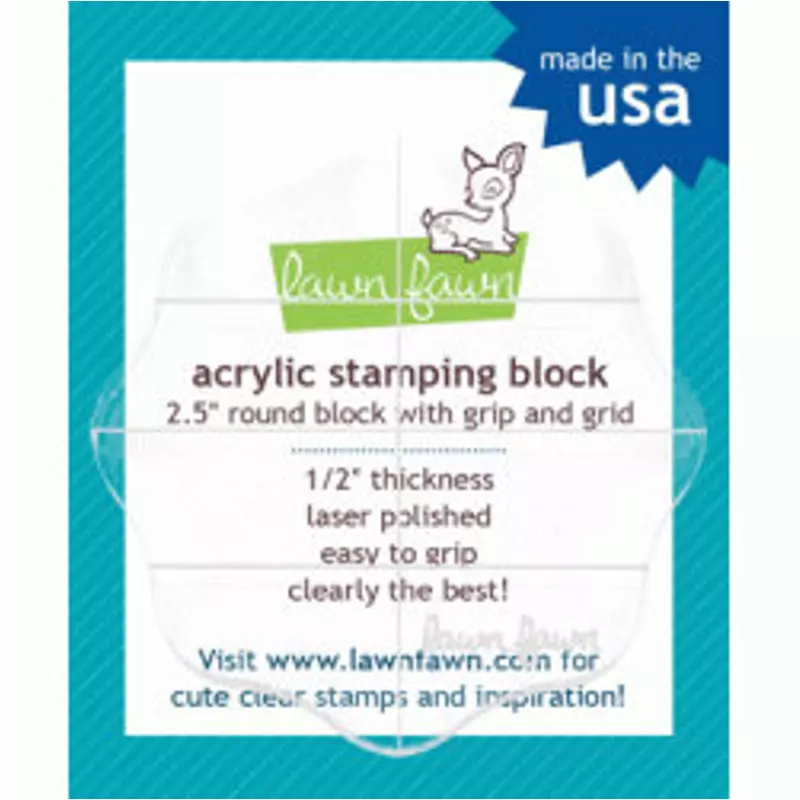 Lawn Fawn Acrylic Stamping Block 2.5" Round