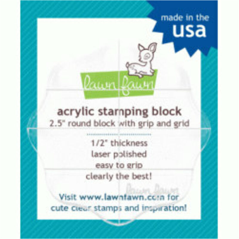Lawn Fawn Acrylic Stamping Block 2.5" Round