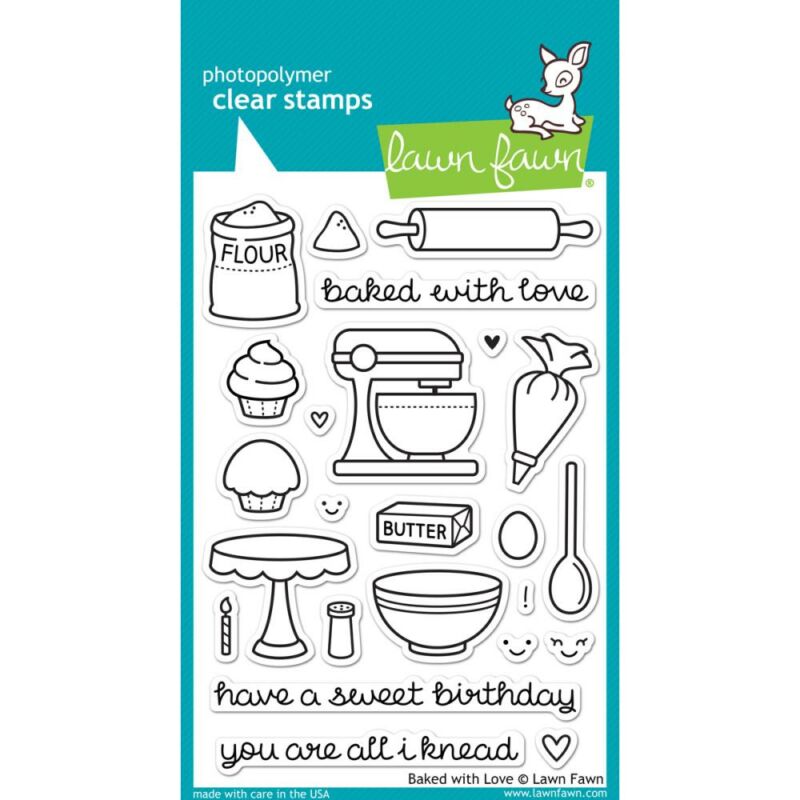 Lawn Fawn Clear Stamp - Baked With Love