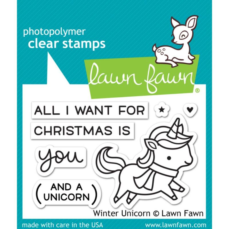 Lawn Fawn Clear Stamp - Winter Unicorn