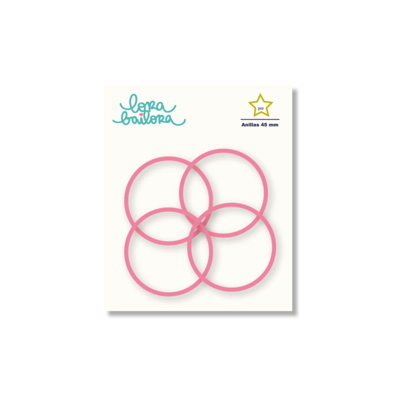 Lora Bailora - Book Ring 45 mm - Fuchsia Pink (4 Pieces)