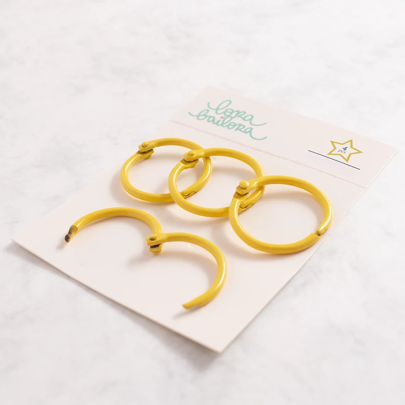 Lora Bailora - Book Ring 30 mm - Yellow (4 Pieces)