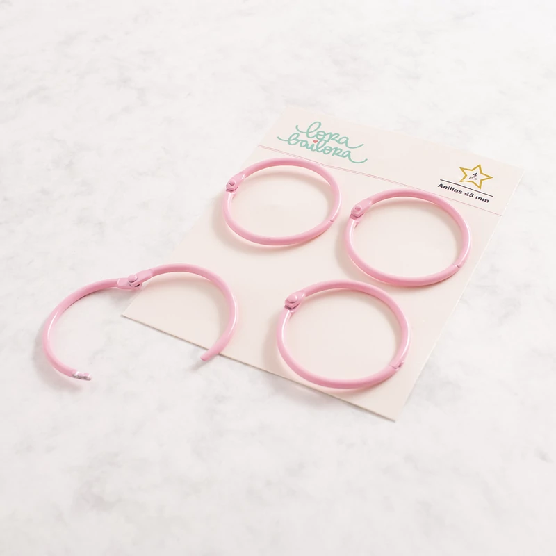 Lora Bailora - Book Ring 45 mm - Pastel Pink (4 Pieces)