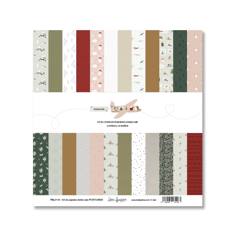 Lora Bailora - Postcard 12x12 Paper Pack (12 double-sided paper)