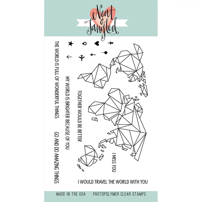 Neat &amp; Tangled 4x6 Stamp Set - Origami Map