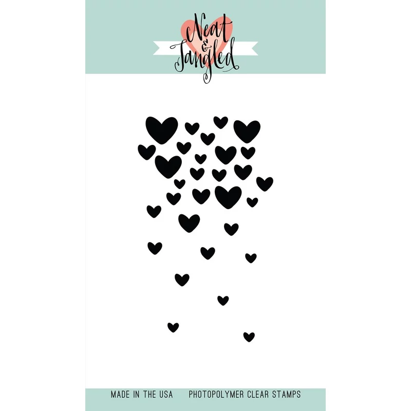 Neat &amp; Tangled 3x4 Stamp Set - Falling Hearts