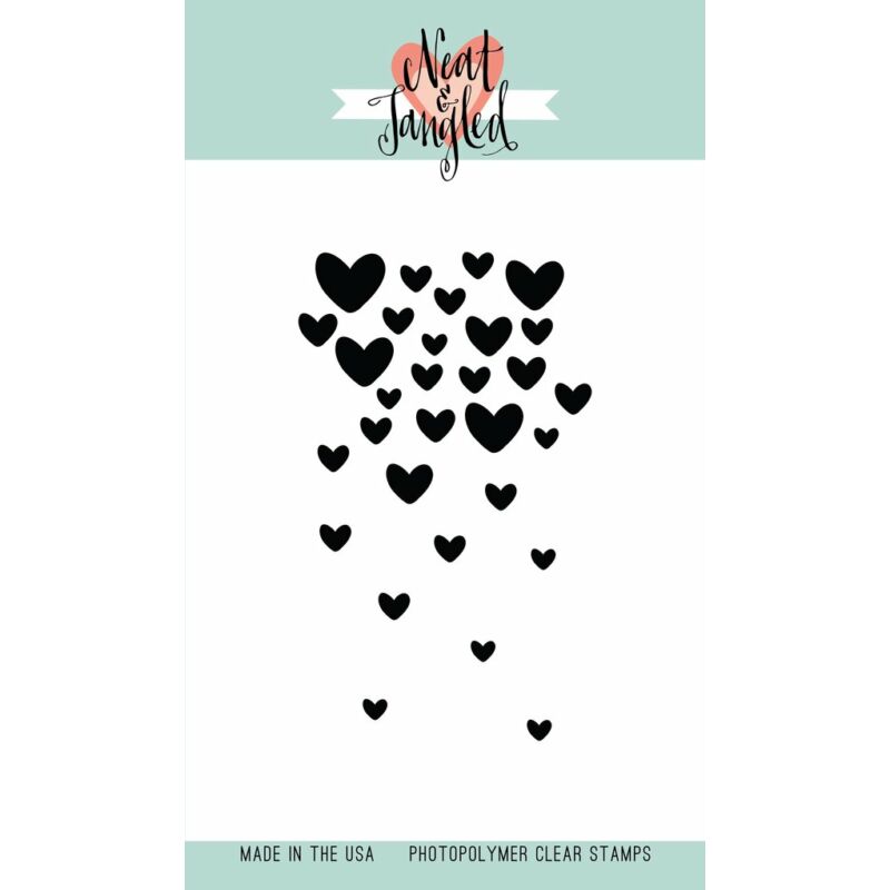 Neat & Tangled 3x4 Stamp Set - Falling Hearts