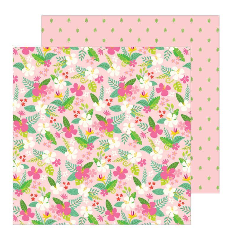 Pebbles - Chasing Adventures 12x12 Patterned Paper - Tropical Delight