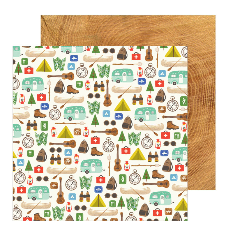 Pebbles - Chasing Adventures 12x12 Patterned Paper - The Great Outdoors