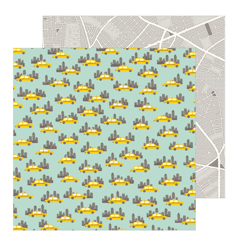 Pebbles - Chasing Adventures 12x12 Patterned Paper - Big City