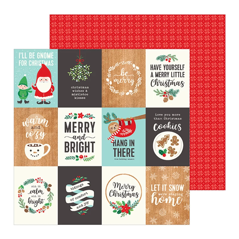 Pebbles - Cozy &amp; Bright 12x12 Paper - Merry Little Christmas