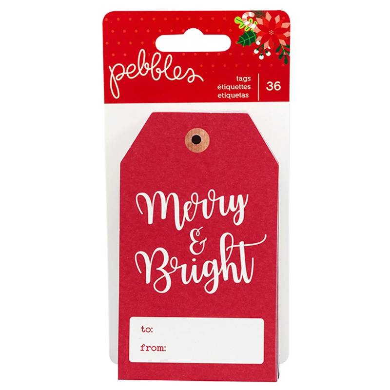 Pebbles - Cozy &amp; Bright Tags 36/Pkg