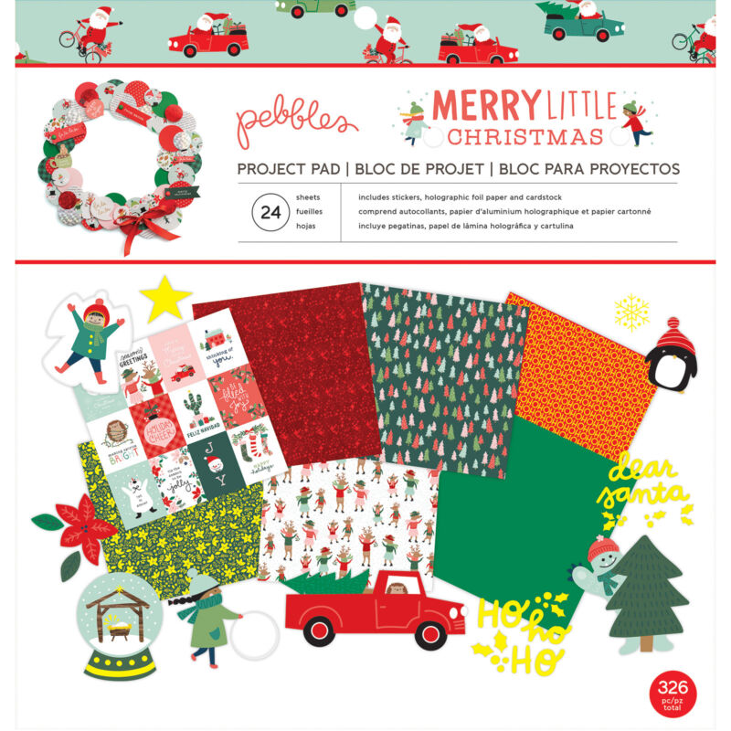 Pebbles - Merry Little Christmas 12x12 Project Pad (24 Sheets)